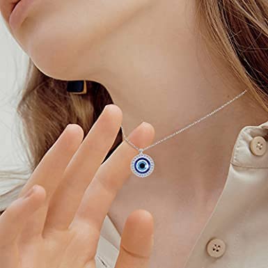 Evil Eye Pendant Necklace for Girls & Women